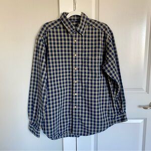 Denim Ridge 100% Cotton Unisex Plaid Casual Utility Prep Academia Button Down